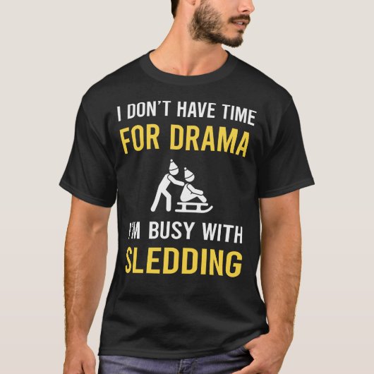 Belebt mit Schlittenfahrt Schlitten T-Shirt (Vorderseite)