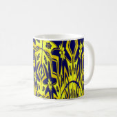 Belebte abstrakte Blumenkunst Kaffeetasse (VorderseiteRechts)
