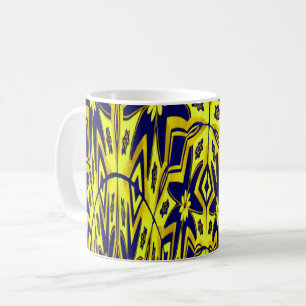 Belebte abstrakte Blumenkunst Kaffeetasse