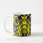 Belebte abstrakte Blumenkunst Kaffeetasse (Links)