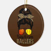 Belebte Anhebung Baller Softball und Basketball Ma Keramik Ornament (Links)
