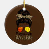 Belebte Anhebung Baller Softball und Basketball Ma Keramik Ornament (Hinten)