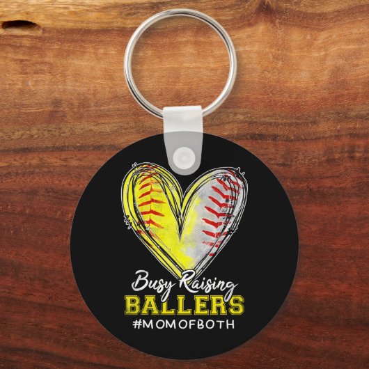 Belebte Anstiftung Herzklopfen Mama beide Softll v Schlüsselanhänger (Vorderseite)