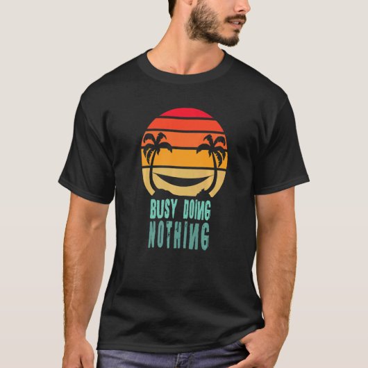 Belebte Arbeit nichts Sonnenuntergang Hängematte T-Shirt (Vorderseite)
