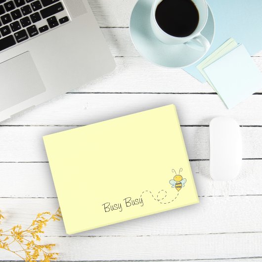 Belebte Bee Post-it®-Hinweise 4 x 3 Post-it Klebezettel