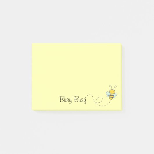 Belebte Bee Post-it®-Hinweise 4 x 3 Post-it Klebezettel (Vorderseite)