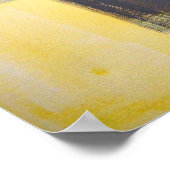 'Belebte, belebte', graue und gelbe Abstrakte Kuns Poster (Ecke)