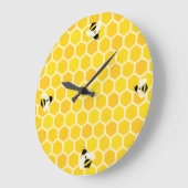 Belebte Biene Große Wanduhr (Winkel)