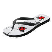 Belebte Bumblebee & Ladybird-Muster Flip Flops Badesandalen (Schrägansicht)