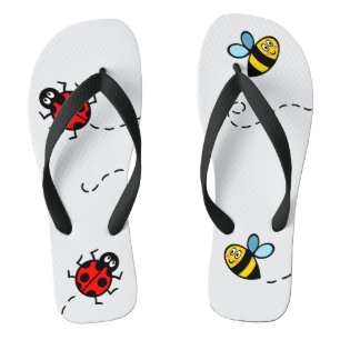 Belebte Bumblebee & Ladybird-Muster Flip Flops Badesandalen