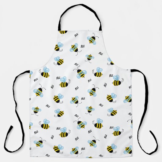 Belebte Buzzing Bienen fröhliche Gartenbugs Schürze (Vorderseite)