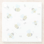Belebte Buzzing Bienen Niedlich Honigbiene Glasuntersetzer (Rückseite)