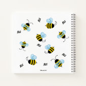 Belebte Buzzing Hummeln fröhliche Gartenritter Notizblock (Rückseite)