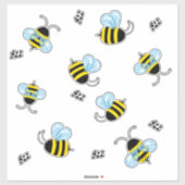 Belebte Buzzing Hummeln Honeybee Decal Stickers Aufkleber (Blatt)