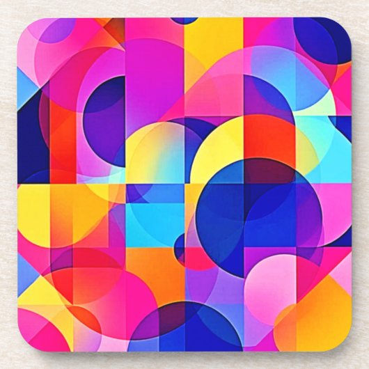 Belebte Dot Energy Art Getränkeuntersetzer (Vorderseite)