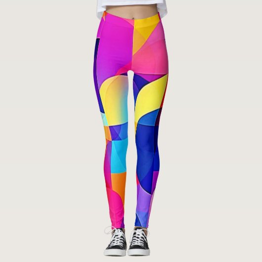 Belebte Dot Energy Art Leggings (Vorderseite)