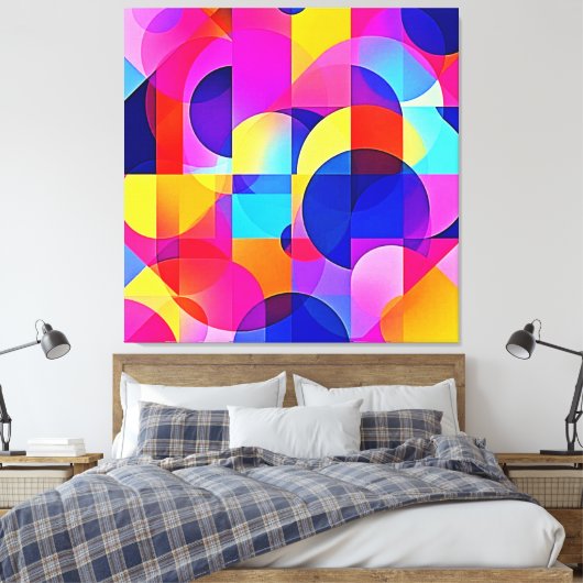 Belebte Dot Energy Art Leinwanddruck (Insitu (Schlafzimmer))