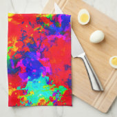 Belebte Farben Muster Kunst Geschirrtuch (Viertel Falte)