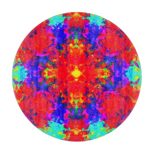Belebte Farben Muster Kunst Schneidebrett (Vorderseite)
