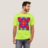 Belebte Farben Muster Kunst T-Shirt (Vorne ganz)