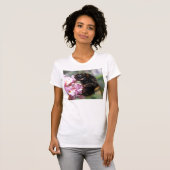 Belebte Hummel und rosa Blume T Shirt (Vorne ganz)