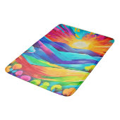 Belebte Sonnenuntergänge Kunst, Dichtung und Musik Badematte (Schrägansicht)