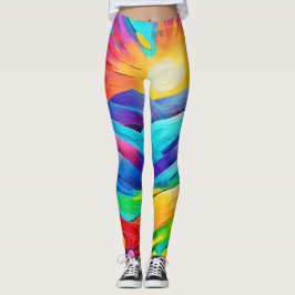 Belebte Sonnenuntergänge Kunst, Dichtung und Musik Leggings