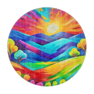 Belebte Sonnenuntergänge Kunst, Dichtung und Musik Schneidebrett