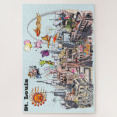 Belebte Stadt St. Louis Surreal Pop Art Puzzle (Vertikal)