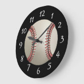 Belebter Baseball Große Wanduhr (Winkel)