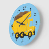 Belebter Dump Truck Große Wanduhr (Winkel)