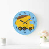 Belebter Dump Truck Große Wanduhr (Zuhause)