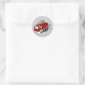 Belebter Feuerzug Runder Aufkleber (Tasche)
