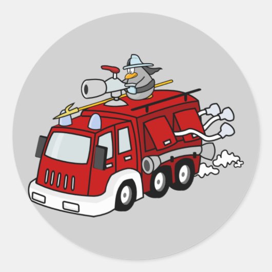 Belebter Feuerzug Runder Aufkleber (Vorderseite)