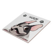 Belebter französischer Bulldog Fliese (Seite)