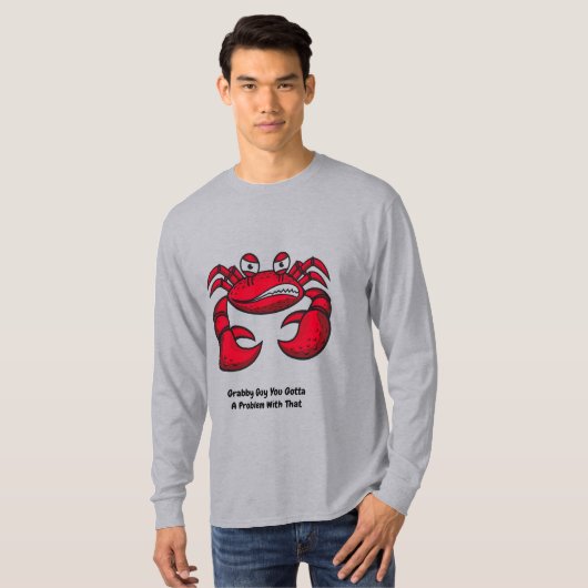 Belebter Grouchy Crab T-Shirt (Vorne ganz)