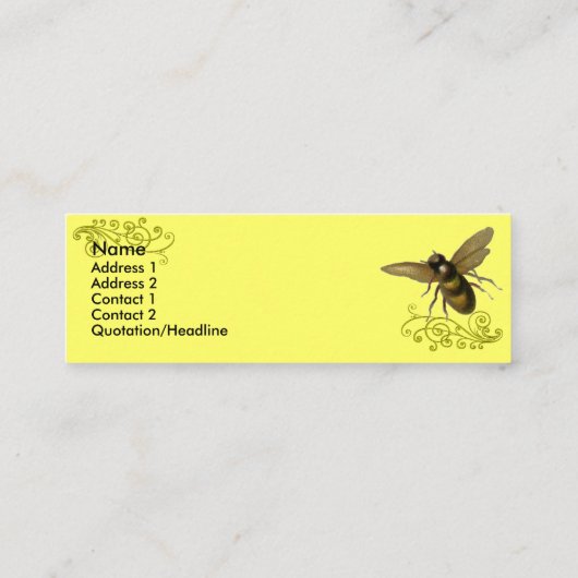 Belebter Hintergrund Mini Visitenkarte (Rückseite)