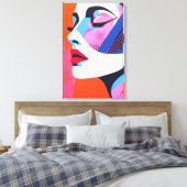 Belebter Pop Kunst, Dichtung und Musik Leinwanddruck (Insitu (Schlafzimmer))