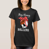 Belebter Raising Ballers Baseball Soccer Basketbal T-Shirt (Vorderseite)