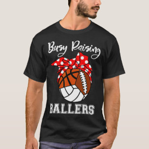 Belebter Raising Ballers Volleyball Basketbal T-Shirt