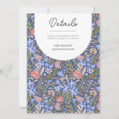 Belebter Retro Bohemische Daffodien Tossed Floral Einladung (Rückseite)