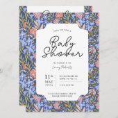 Belebter Retro Bohemische Daffodien Tossed Floral Einladung (Vorne/Hinten)