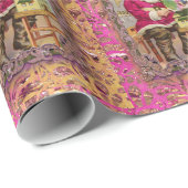 Belebter Santa Viktorianisch Urlaub Geschenkpapier (Rolleneckpunkt)