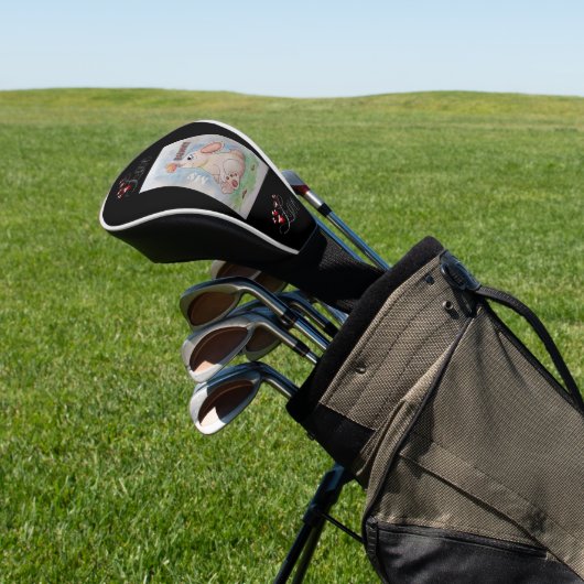 Belebter, sonniger Cartoon Golf Headcover (In SItu)