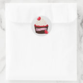 Belebter Valentinstag Cupcake Runder Aufkleber (Tasche)