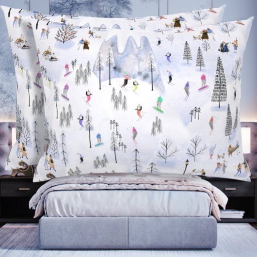 Belebtes Alpendorf Kissenbezug