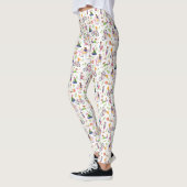 Belebtes Girls-Wasserfarbenmuster Leggings (Links)