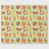 Belebtes Osterbrot Geschenkpapier (Flach)