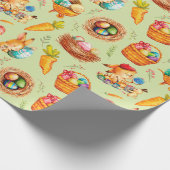 Belebtes Osterbrot Geschenkpapier (Ecke)