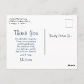 Belegen in einem Korb mit Eiern Party Danke Postkarte (Rückseite)